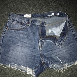 Gap denim high rise shorts